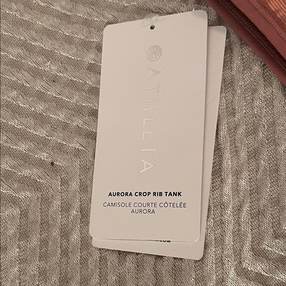 Athleta Women's Leopard Print Crop Top in Rust - Picture 2 of 3